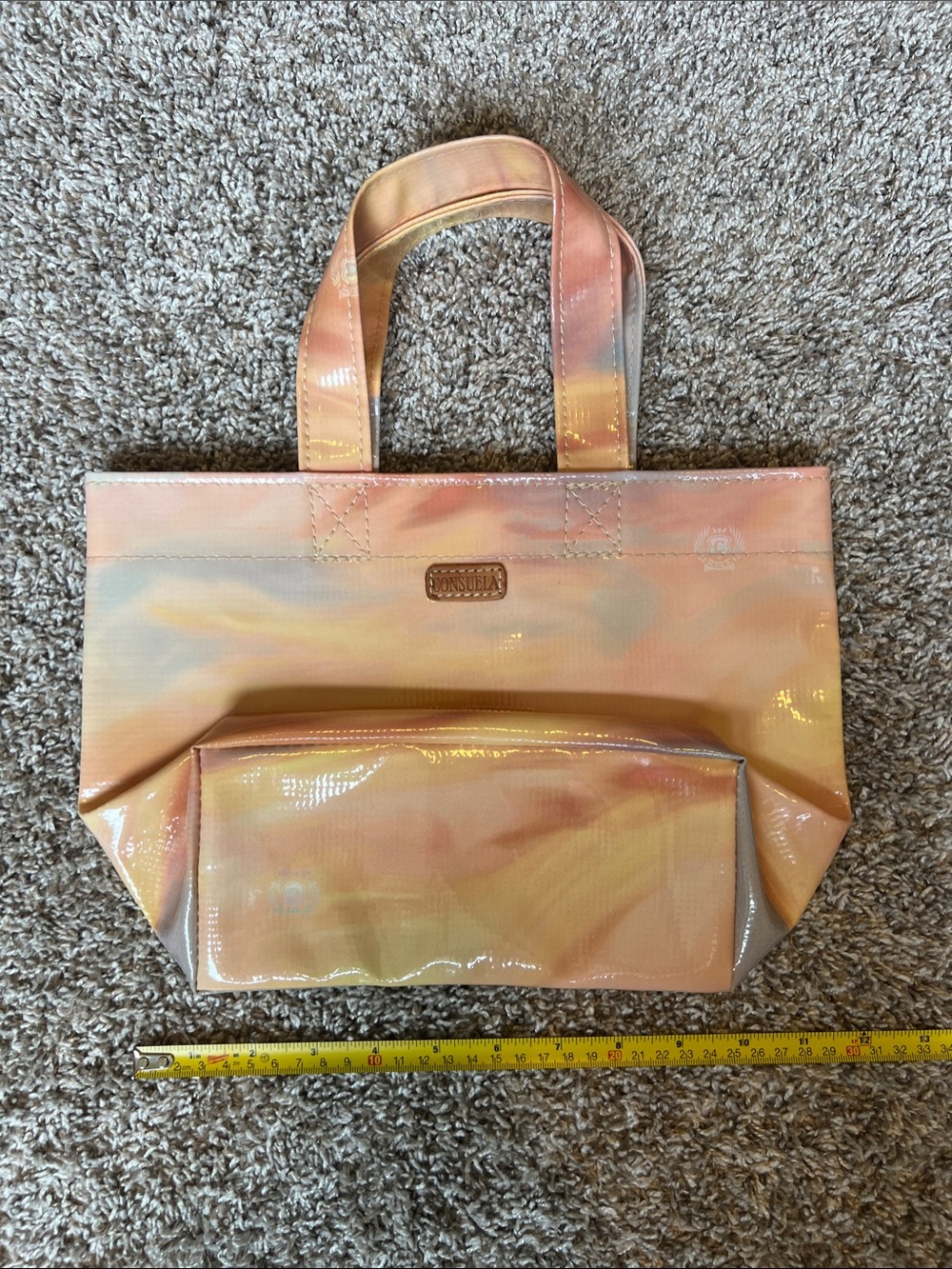 Consuela Peach Multi Iridescent Tote